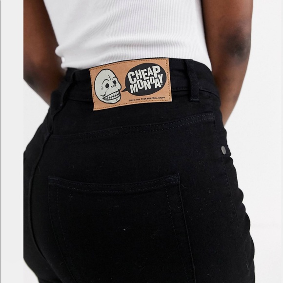 Black High Spray Skinny Jeans Stretch, Revolve ASOS, Size S - Picture 4 of 15